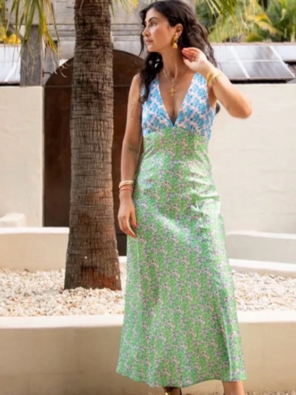 Vrg Grl floral print maxi dress
